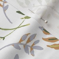 376 - Small scale Dreamy leaves grey and yellow watercolour watercolour leaves and foliage  – perfect for apparel for adults and kids alike, summer dresses, autumn skivvies, turtle nicks, home decor, feminine bedlinen, striking decor.