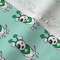 St. Patrick's Day Dogs - dog w/ shamrock headband - mint - C21