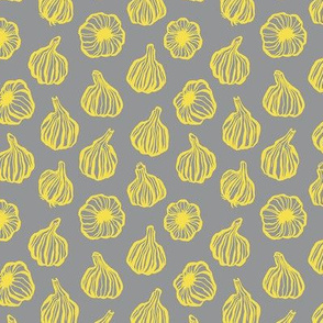 Modern Garlic in Grey and Yellow - Small