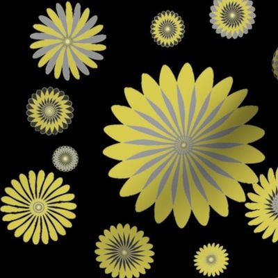 spoonflower yellow and gray 