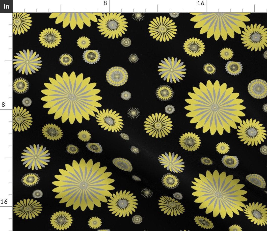 spoonflower yellow and gray 