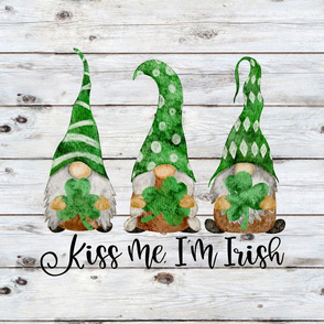 Kiss Me I'm Irish - Irish Gnomes 18 inch Square