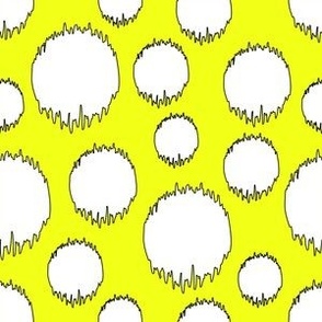 Frazzle Dots - White Dots on Yellow