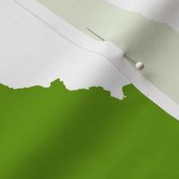 Illinois silhouette in 4.5 x 6" block, white on leaf green