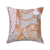 Mermaid damask  pattern