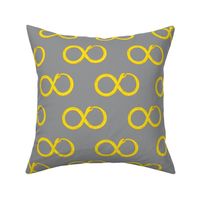 Oroboros Ultimate Grey and Illuminating Yellow Snake modern pattern