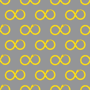 Oroboros Ultimate Grey and Illuminating Yellow Snake modern pattern