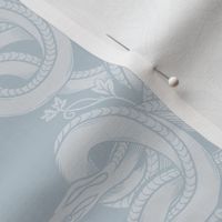 Knotted Snake Damask in Powder Blue