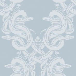 Knotted Snake Damask in Powder Blue