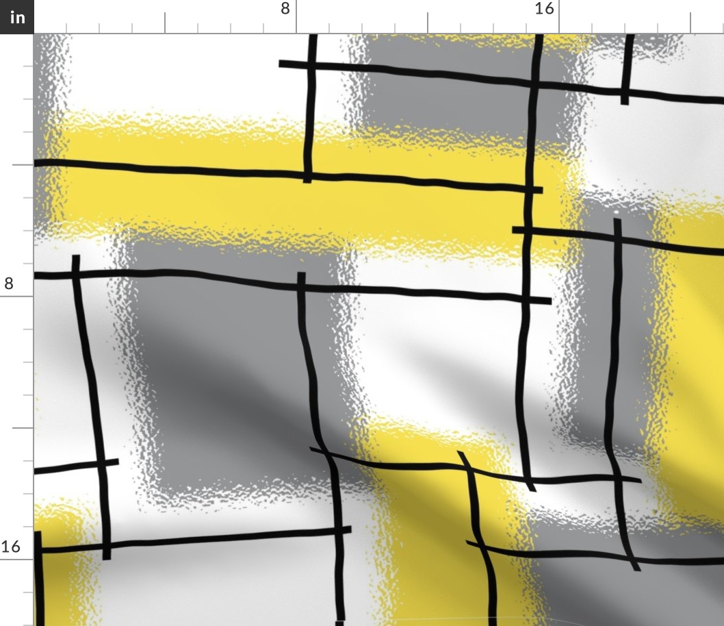 Rectangles and lines - Yellow, gray Pantone 2021 - Big