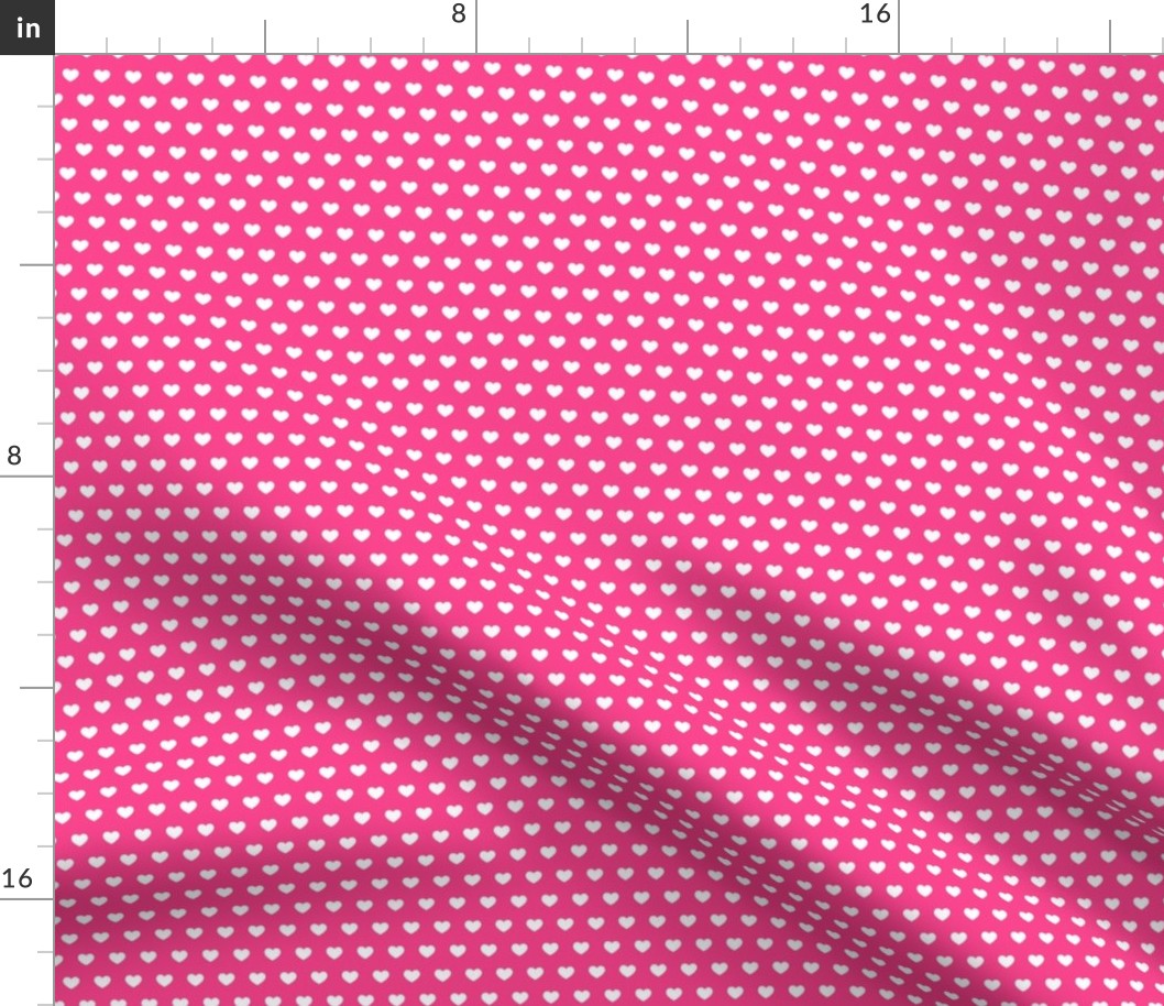 small hearts on hot pink C21