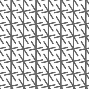 white and gray criss cross geometric pattern