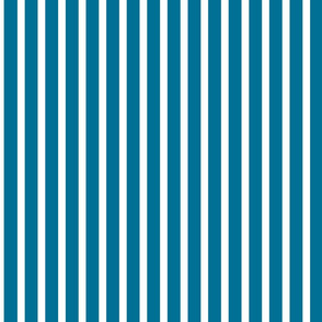 Nature in Geometry- Stripes- Cerulean Blue White - Large Scale