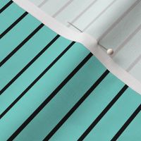 Light Teal Pin Stripe Pattern Horizontal in Black