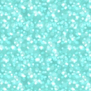 Small Sparkly Bokeh Pattern - Light Teal