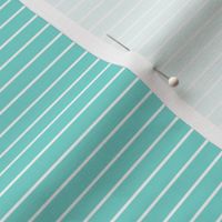 Small Light Teal Pin Stripe Pattern Horizontal in White