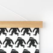 Big Foot silhouette - Sasquatch fabric