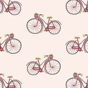 Vintage Bicycles - pink - small scale