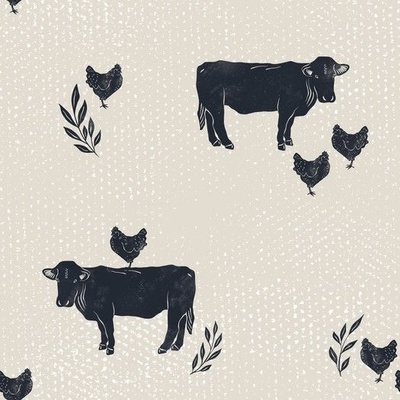 Farmhouse Kitchen Towels  Cow, Chicken, Sheep, Pig 