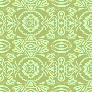 MODERN DAMASK- GREEN