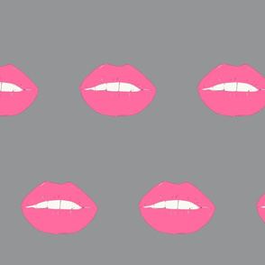 Pink Lips Fabric Wallpaper And Home Decor Spoonflower