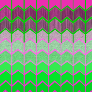 Contemporary Tribal Arrows Hot Pink Green Vertical 24x21
