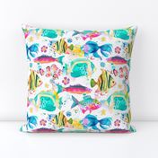 Tropical hawaiian fishes nautical medium