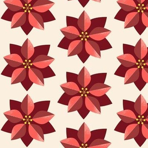 Mod Poinsettia - eggshell