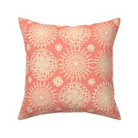 Not-your-granny’s Doilies -Coral