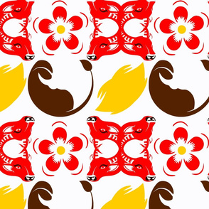 The year of the ox seamless pattern