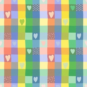 Gingham Plaids Picnic Spring Hearts Squares Green SleepWeekBedtimeStories