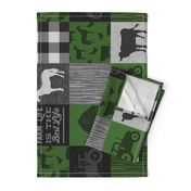 Farm Life Quilt - Green - Rotated