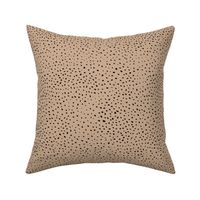 Little cheetah baby animal print minimal small speckles and spots abstract wild cat fur beige latte black