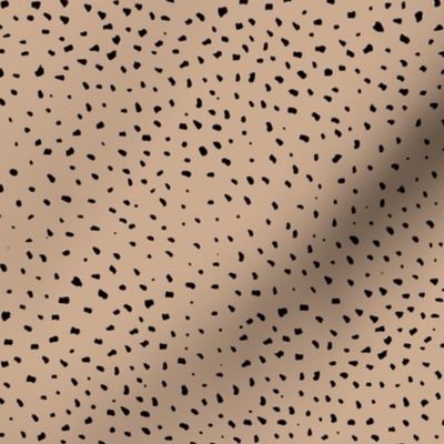 Little cheetah baby animal print minimal small speckles and spots abstract wild cat fur beige latte black