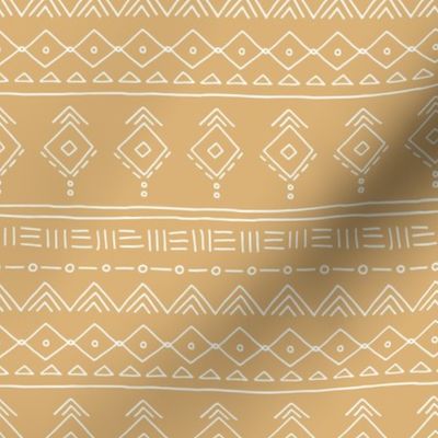 Minimal boho mudcloth bohemian ethnic abstract indian summer aztec design nursery mustard yellow gender neutral