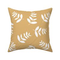 Boho island vibes tropical palm leaves minimal garden print nursery honey yellow large 