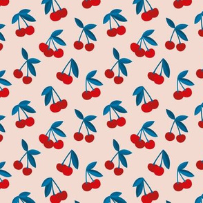 Little Cherry love garden for spring summer nursery design neutral creme red blue usa traditional flag colors