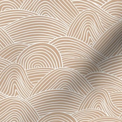 Ocean waves and surf vibes abstract salty water minimal Scandinavian style stripes ginger beige 