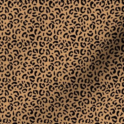 Messy leopard spots in tiny ink trend neutral boho design nursery cinnamon brown black 
