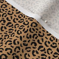 Messy leopard spots in tiny ink trend neutral boho design nursery cinnamon brown black 