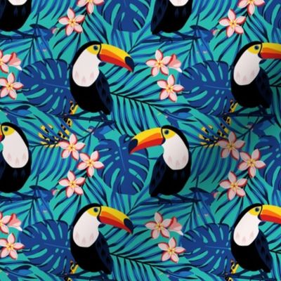 Toucans in Blue Jungle