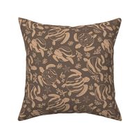 Underwater Turtle Planet Galaxy in Brown - Small