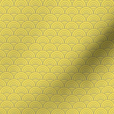 fish scales gray on yellow