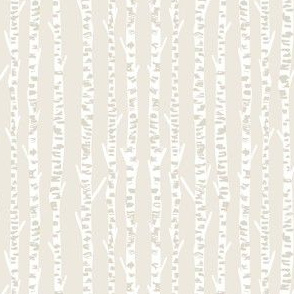 SMALL birch tree fabric // birch wallpaper hand-drawn nursery baby design  - tan