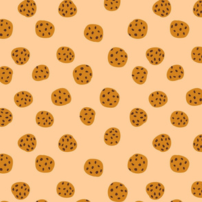 Chocolate Chip Cookies on Yellow Large Scale