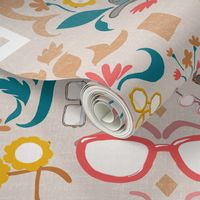 Can you see me now? eye glasses damask