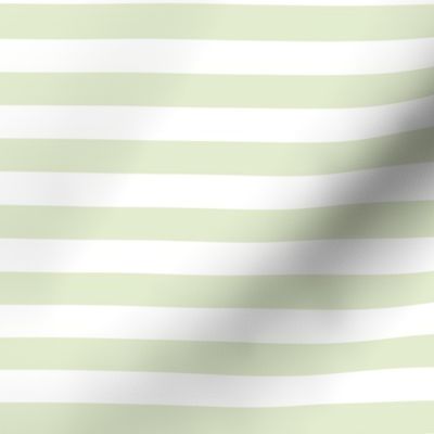 Lime Zest Awning Stripe Pattern Horizontal in White