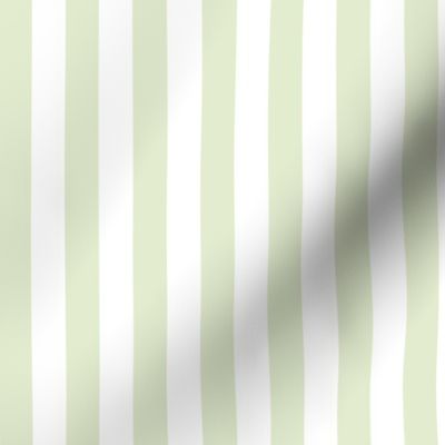 Lime Zest Awning Stripe Pattern Vertical in White