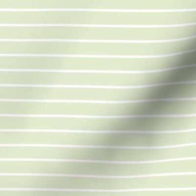 Lime Zest Pin Stripe Pattern Horizontal in White