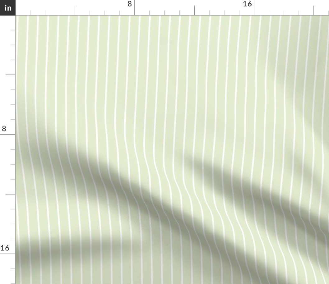 Lime Zest Pin Stripe Pattern Vertical in White